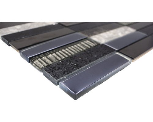 Mosaikfliese aus Glas und Stein