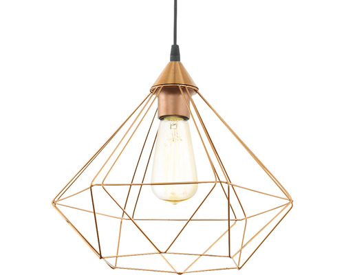 Geometrische Hängelampe mit Glühbirne