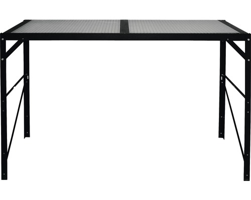 Schwarzer Pavillon mit transparentem Dach