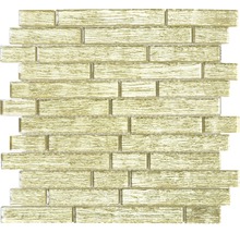 Mosaikmatte aus Glas mit Holzoptik