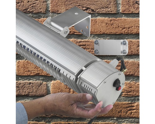 Infrarotheizstrahler zur Wandmontage mit Halterungen