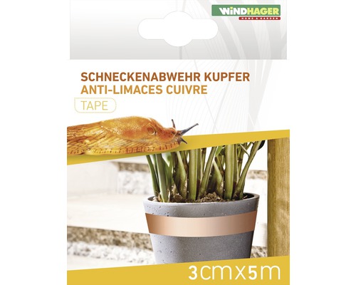 Windhager Schneckenabwehr Kupferband, 3 cm x 5 m