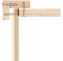 Holzrahmen verbunden mit Schnellbauschrauben