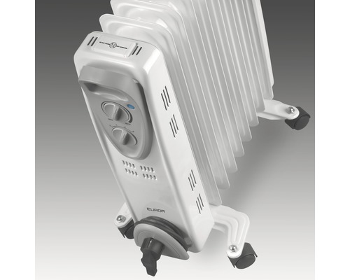 Radiateur à huile blanc avec roulettes