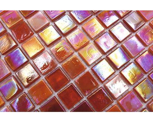 Mosaïques en verre, disposées en carré