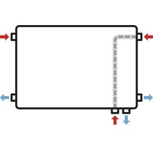 Planheizkörper ROTHEIGNER Typ DK (22) 6-fach (unten rechts oder seitlich) 300 x 500 mm weiß-thumb-2