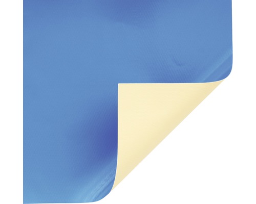 Bâche de piscine bleue avec dos jaune