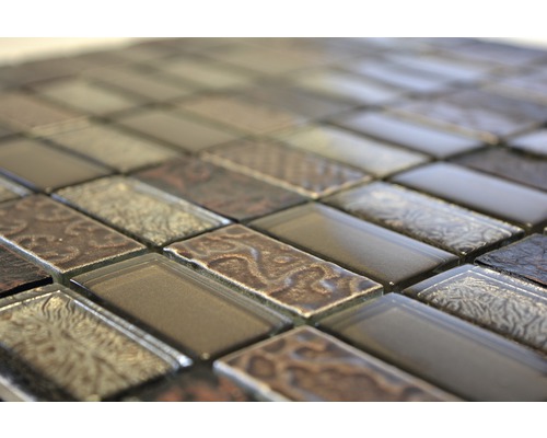 Mosaikfliesen aus Glas und Stein, rechteckig