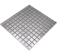 Quadratische Mosaikfliese aus Metall