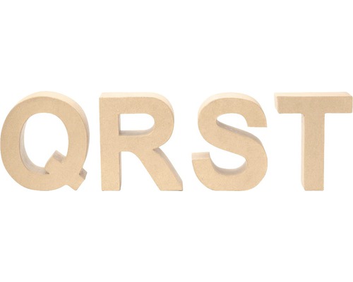 Lettres en bois Q, R, S, T