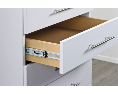 Commode avec tiroirs et rails d''extension