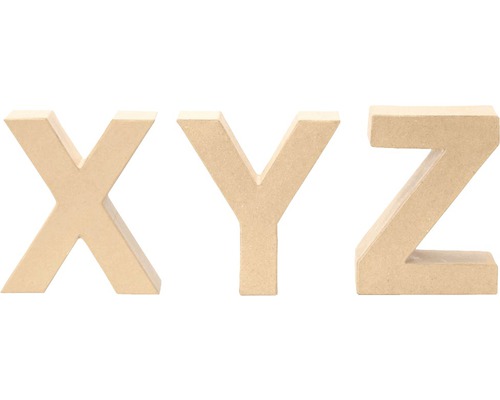 Lettres en bois X, Y et Z pour la décoration