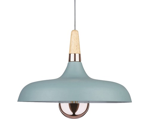 Suspension avec éléments en bois et en métal