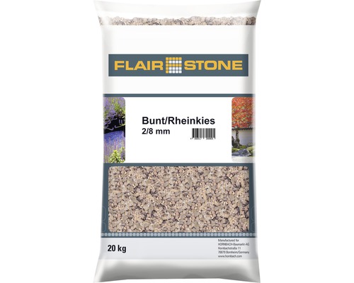 Sac de graviers multicolores du Rhin, granulométrie de 2 à 8 millimètres, 20 kilogrammes