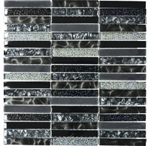 Mosaikfliese aus Glas und Naturstein