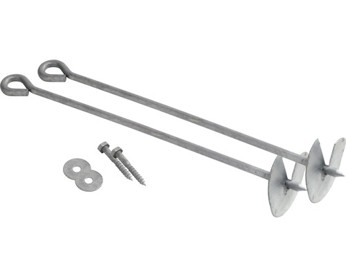 Kit d''ancrage au sol avec vis et rondelles