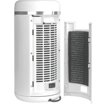 Purificateur d''air avec compartiment de filtre ouvert et filtre inséré