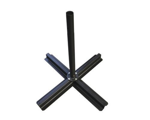 Support de parasol en métal avec pied en croix