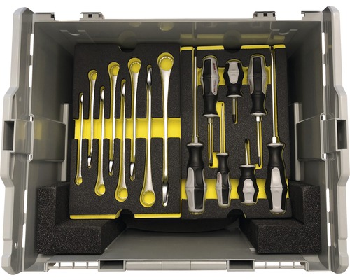 Werkzeugkoffer mit Schraubendrehern und Schraubenschlüsseln