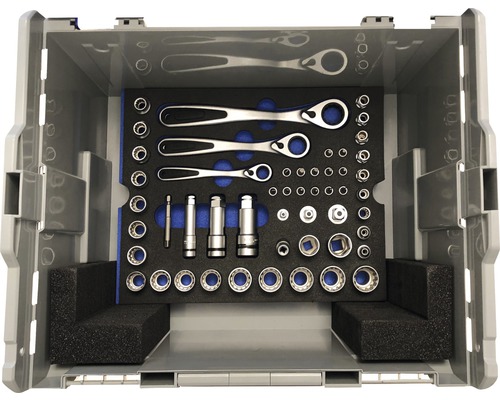Werkzeugkoffer mit Ratschenschlüssel und Steckschlüsseln