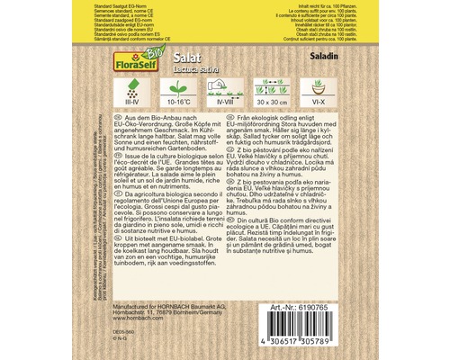 Graines de laitue Saladin Lactuca sativa de FloraSelf