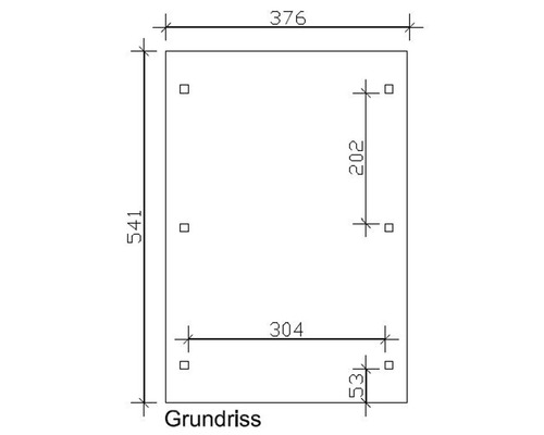 Plan avec dimensions et positions des perçages