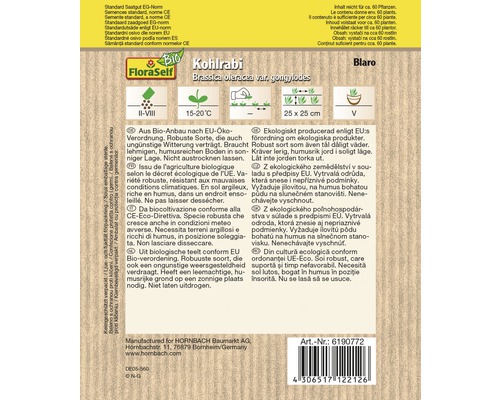 Sachet de graines de chou-rave Blaro de FloraSelf