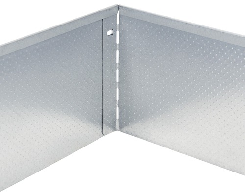 Eckansicht eines Hochbeets aus Metall