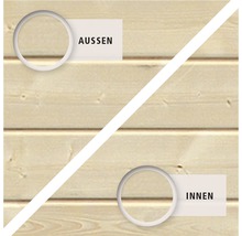 Façade en bois avec marquage pour l''extérieur et l''intérieur