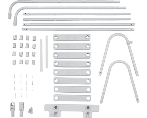 Einzelteile für eine Duschkabine