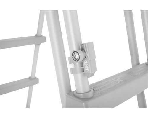 Detailansicht einer Leiter mit Verstellmechanismus