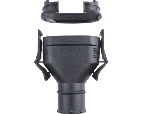 Schwarzer Wasserhahn-Anschluss aus Kunststoff