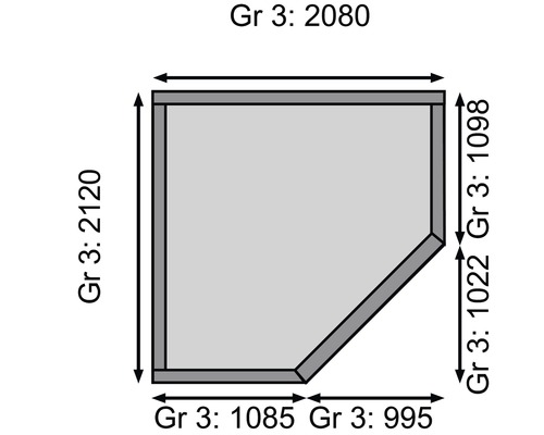 Grundriss mit Maßangaben