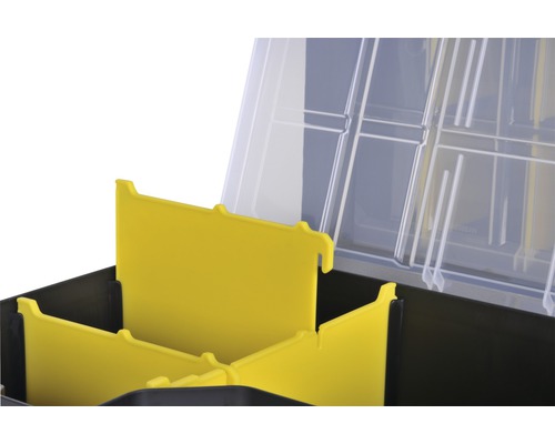 Werkzeugkoffer mit Fächern und transparentem Deckel