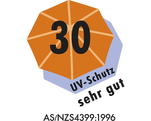 Symbol für sehr guten UV-Schutz 30 nach AS/NZS4399:1996