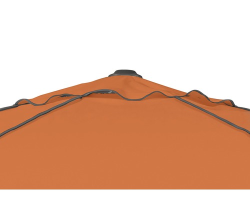 Detailansicht einer Gartenschirmbespannung