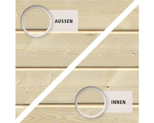 Holzwand für den Aussen- und Innenbereich