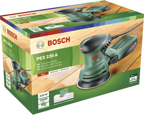 Bosch PEX 220 A Exzenterschleifer im Karton