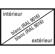 Porte de balcon 1 battant verre de sécurité trempé ARON Basic blanc 900x2100 mm tirant droit-thumb-1