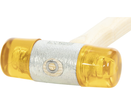Maillet à embouts interchangeables avec manche en bois et tête en plastique