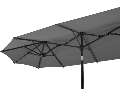 Doppelter Sonnenschirm mit Metallgestell