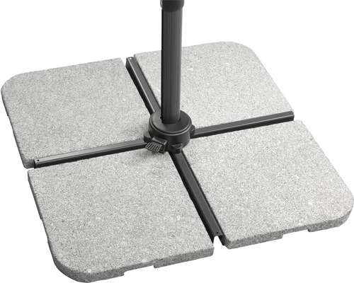 Sonnenschirmständer mit vier Granitplatten und Ständerfuß