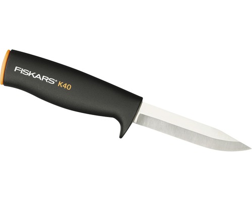 Couteau universel Fiskars K40 avec lame fixe et manche en plastique
