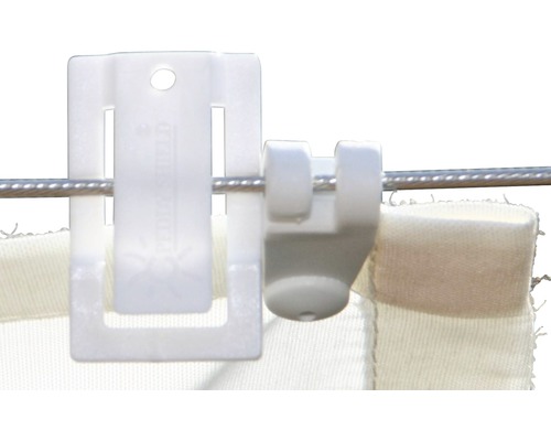 Gardinenröllchen mit Gardine und Metallschiene