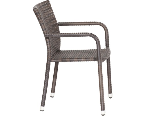 Fauteuil de jardin en polyrotin avec accoudoirs