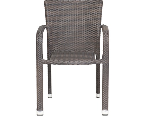 Chaise de jardin en polyrotin avec accoudoirs