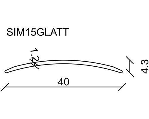 Dessin technique d''un profilé avec indication des dimensions