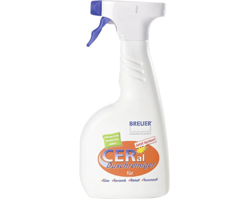 Nettoyant pour produit avec enduit CET 500ml Breuer Cera Nettoyant douche dans un flacon pulvérisateur blanc