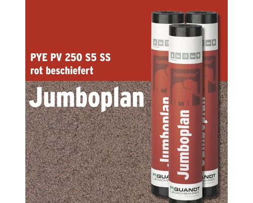 Bande à souder en bitume Quandt Jumboplan® PYE PV 250 S5 ardoisée rouge 5 x 1 m rouleau = 5 m²