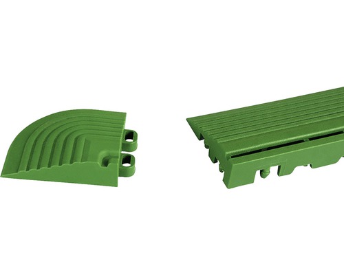 Rampe de bordure et embout en plastique vert